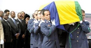 Bongo's body arrives in Gabon for state funeral